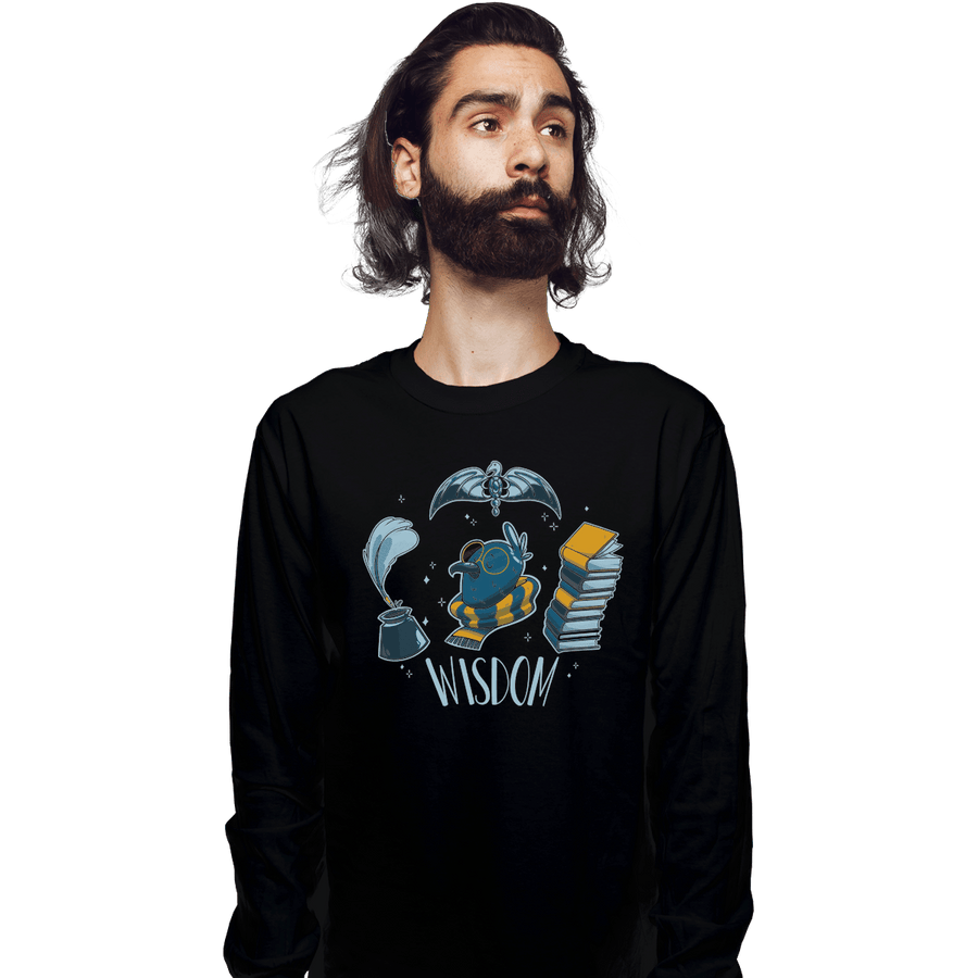 Shirts Long Sleeve Shirts, Unisex / Small / Black Wisdom