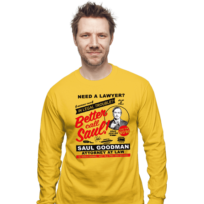Secret_Shirts Long Sleeve Shirts, Unisex / Small / Gold Legal Trouble