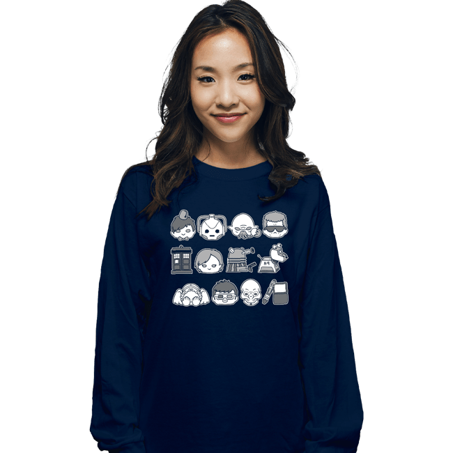Shirts Long Sleeve Shirts, Unisex / Small / Navy Who Lover