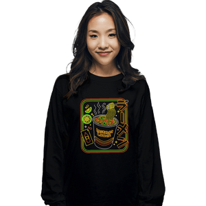 Daily_Deal_Shirts Long Sleeve Shirts, Unisex / Small / Black Instant Neon Lunch