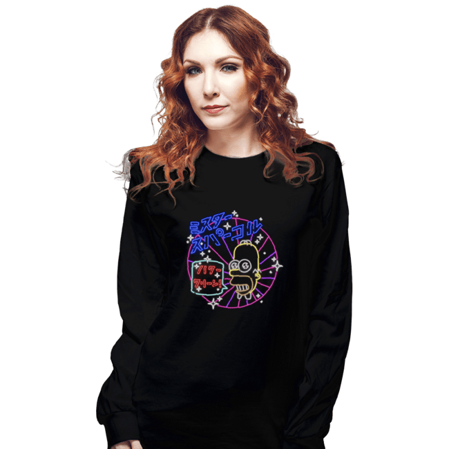 Daily_Deal_Shirts Long Sleeve Shirts, Unisex / Small / Black Neon Mr. Sparkle