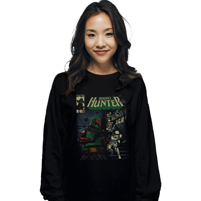 Daily_Deal_Shirts Long Sleeve Shirts, Unisex / Small / Black Bounty Hunter Comic