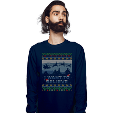 Load image into Gallery viewer, Daily_Deal_Shirts Long Sleeve Shirts, Unisex / Small / Navy Believe In Xmas
