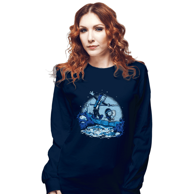 Daily_Deal_Shirts Long Sleeve Shirts, Unisex / Small / Navy Eddie And Dustin Battle