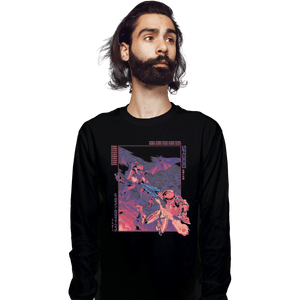 Shirts Long Sleeve Shirts, Unisex / Small / Black Burning The Night