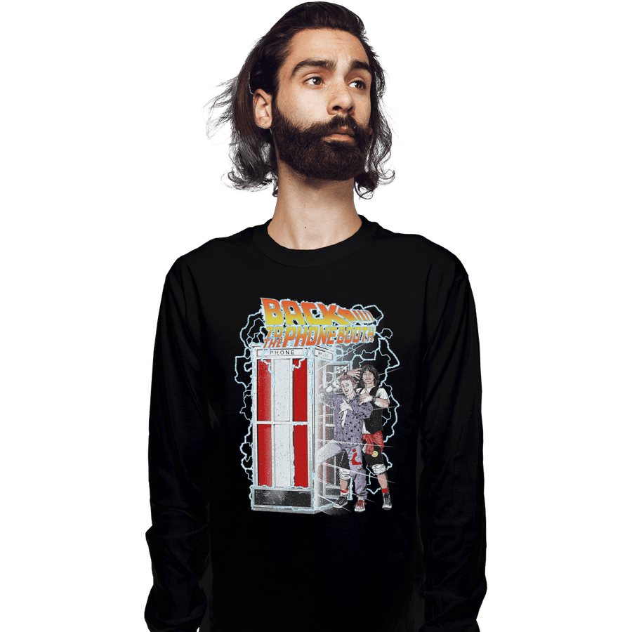 Shirts Long Sleeve Shirts, Unisex / Small / Black Back to the Phone Booth