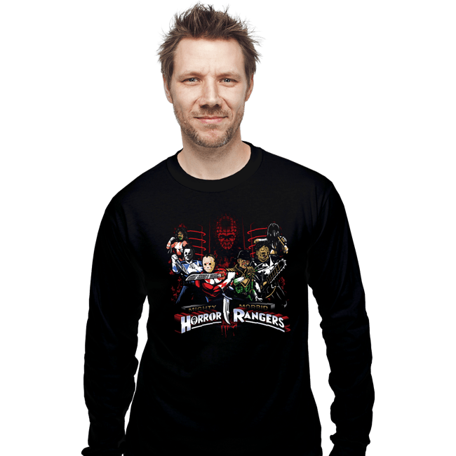 Secret_Shirts Long Sleeve Shirts, Unisex / Small / Black Mighty Horror Rangers