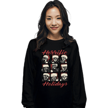 Load image into Gallery viewer, Daily_Deal_Shirts Long Sleeve Shirts, Unisex / Small / Black Horrific Holidays
