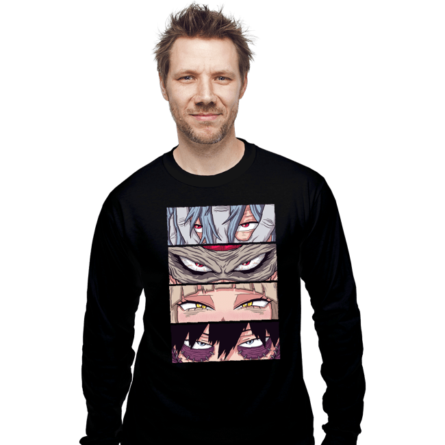 Daily_Deal_Shirts Long Sleeve Shirts, Unisex / Small / Black MHA Villains Eyes