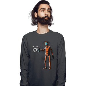 Secret_Shirts Long Sleeve Shirts, Unisex / Small / Charcoal Outsider Graffiti