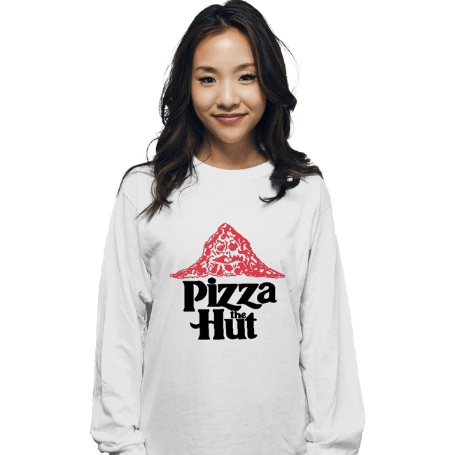 Secret_Shirts Long Sleeve Shirts, Unisex / Small / White Pizza-The-Hut