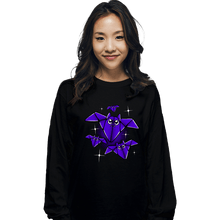 Load image into Gallery viewer, Shirts Long Sleeve Shirts, Unisex / Small / Black Origami Bats
