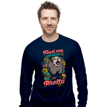 Load image into Gallery viewer, Daily_Deal_Shirts Long Sleeve Shirts, Unisex / Small / Navy Pretty Hungry Possum
