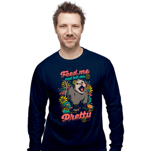 Daily_Deal_Shirts Long Sleeve Shirts, Unisex / Small / Navy Pretty Hungry Possum