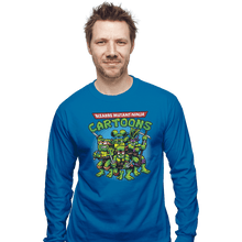 Load image into Gallery viewer, Shirts Long Sleeve Shirts, Unisex / Small / Sapphire Ninja Cartoons
