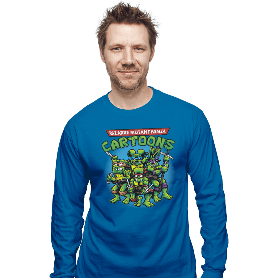 Shirts Long Sleeve Shirts, Unisex / Small / Sapphire Ninja Cartoons