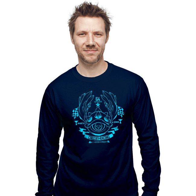 Shirts Long Sleeve Shirts, Unisex / Small / Navy Mushroo Kingdom Racing