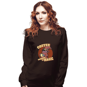 Shirts Long Sleeve Shirts, Unisex / Small / Dark Chocolate Coffee Improves My Magic