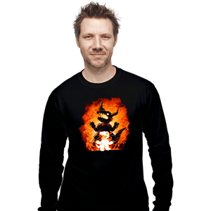 Daily_Deal_Shirts Long Sleeve Shirts, Unisex / Small / Black Fire Evolution
