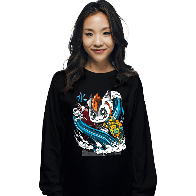 Daily_Deal_Shirts Long Sleeve Shirts, Unisex / Small / Black Hashira Water