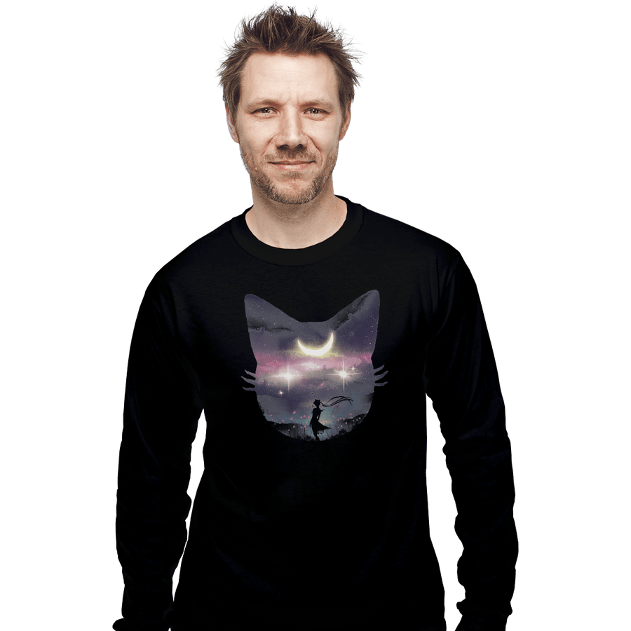 Shirts Long Sleeve Shirts, Unisex / Small / Black Moon Chaser