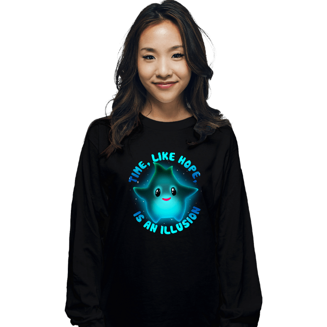 Daily_Deal_Shirts Long Sleeve Shirts, Unisex / Small / Black Time Is An Illusion