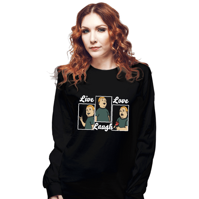 Daily_Deal_Shirts Long Sleeve Shirts, Unisex / Small / Black Bobby Live Laugh Love
