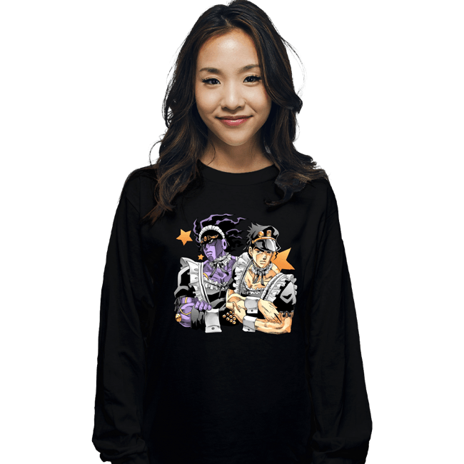 Daily_Deal_Shirts Long Sleeve Shirts, Unisex / Small / Black Maid Stand