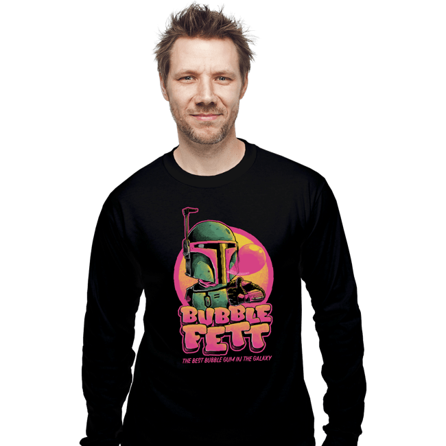 Daily_Deal_Shirts Long Sleeve Shirts, Unisex / Small / Black Bubble Fett