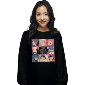 Shirts Long Sleeve Shirts, Unisex / Small / Black Ghibli Bunch