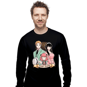 Daily_Deal_Shirts Long Sleeve Shirts, Unisex / Small / Black Spy Family Portrait