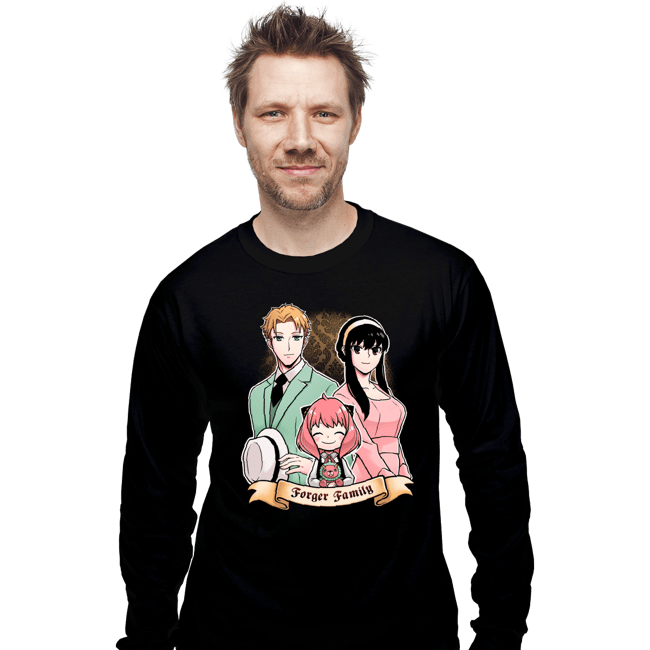 Daily_Deal_Shirts Long Sleeve Shirts, Unisex / Small / Black Spy Family Portrait