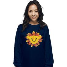 Load image into Gallery viewer, Shirts Long Sleeve Shirts, Unisex / Small / Navy King Of Leaves
