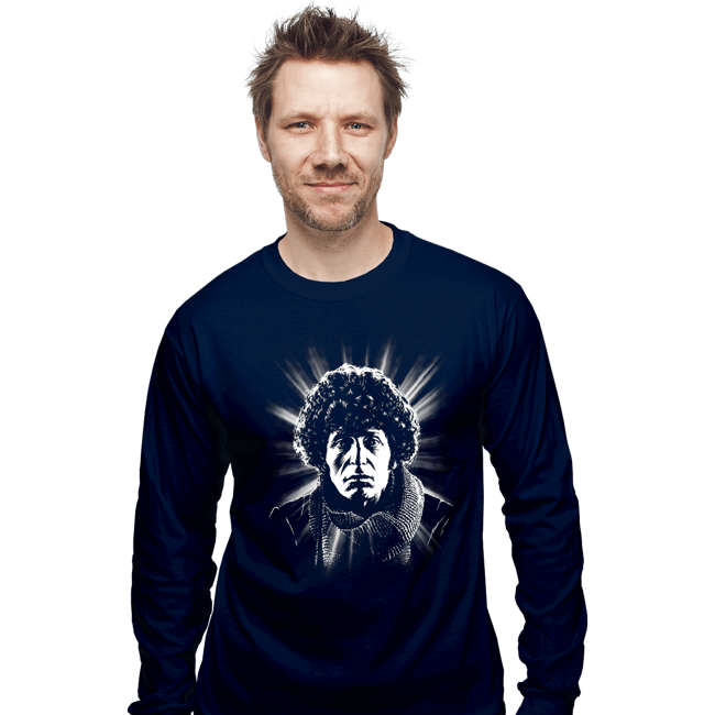 Daily_Deal_Shirts Long Sleeve Shirts, Unisex / Small / Navy Tom Baker