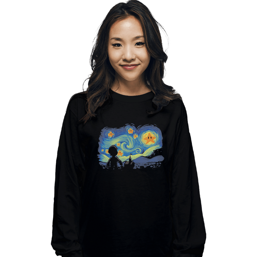 Shirts Long Sleeve Shirts, Unisex / Small / Black Super Mario Bros