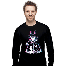 Load image into Gallery viewer, Daily_Deal_Shirts Long Sleeve Shirts, Unisex / Small / Black Glitched Maleficent
