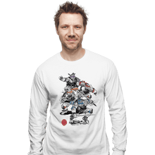 Load image into Gallery viewer, Daily_Deal_Shirts Long Sleeve Shirts, Unisex / Small / White Ninja Turtles Sumi-e
