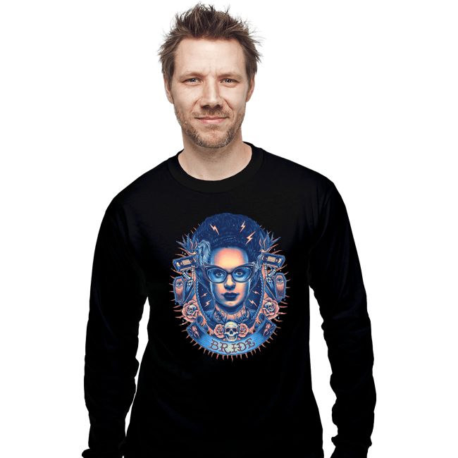 Shirts Long Sleeve Shirts, Unisex / Small / Black Electric Bride