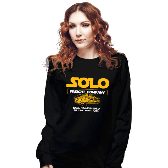 Daily_Deal_Shirts Long Sleeve Shirts, Unisex / Small / Black Solo Freight Co.