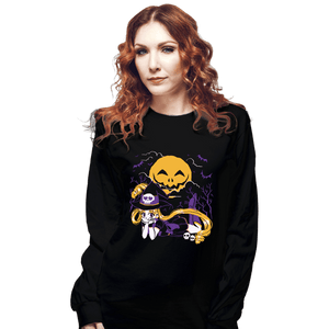 Daily_Deal_Shirts Long Sleeve Shirts, Unisex / Small / Black Magical Halloween Moon