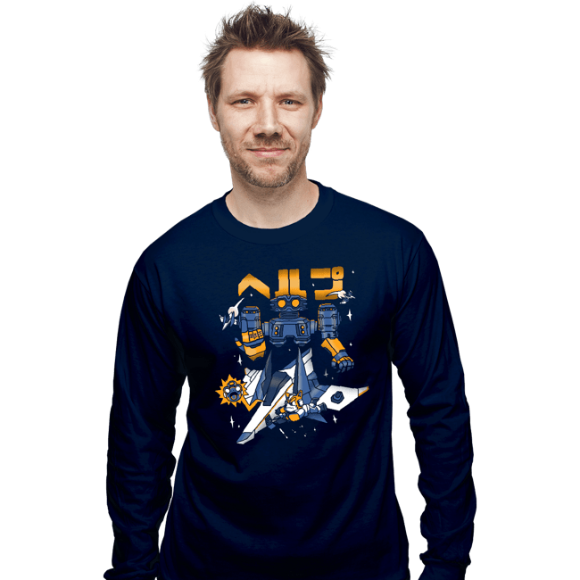 Secret_Shirts Long Sleeve Shirts, Unisex / Small / Navy Space Troubles