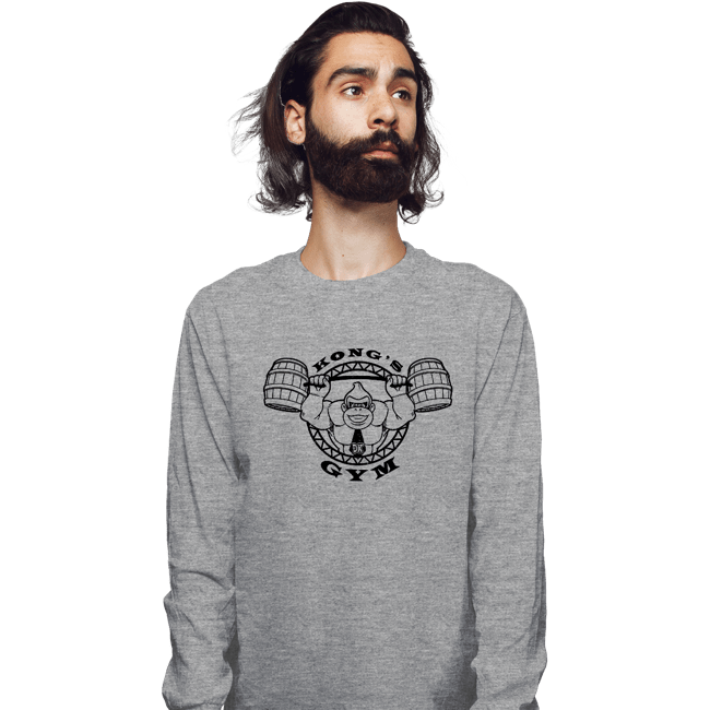 Shirts Long Sleeve Shirts, Unisex / Small / Sports Grey Kong's Gym