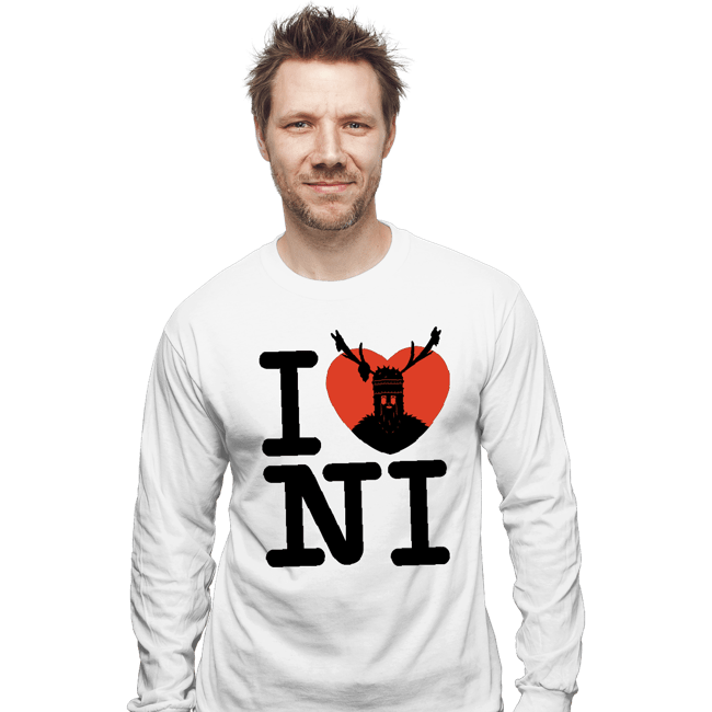 Shirts Long Sleeve Shirts, Unisex / Small / White I Love Ni