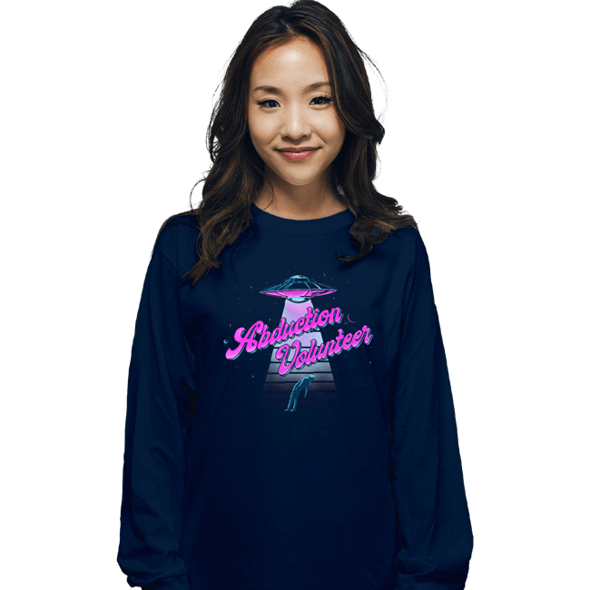 Daily_Deal_Shirts Long Sleeve Shirts, Unisex / Small / Navy Abduction Volunteer
