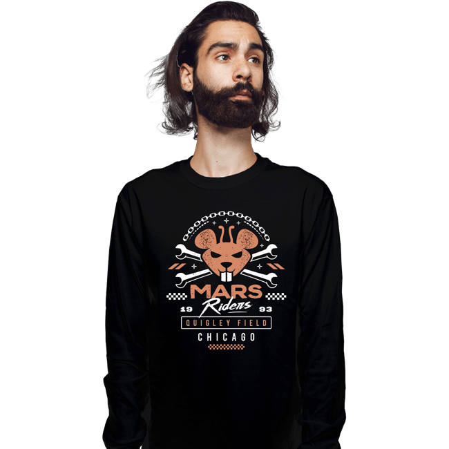 Daily_Deal_Shirts Long Sleeve Shirts, Unisex / Small / Black Classic Mars Riders