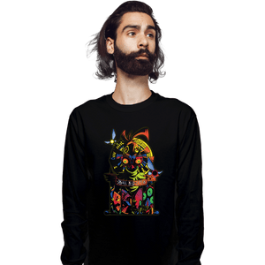 Secret_Shirts Long Sleeve Shirts, Unisex / Small / Black The Skull Kid Crew