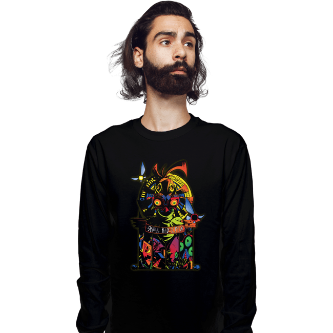 Secret_Shirts Long Sleeve Shirts, Unisex / Small / Black The Skull Kid Crew