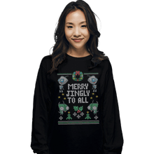 Load image into Gallery viewer, Shirts Long Sleeve Shirts, Unisex / Small / Black Merry Jingly
