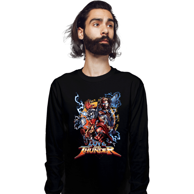 Secret_Shirts Long Sleeve Shirts, Unisex / Small / Black Thunder And Love