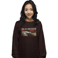 Load image into Gallery viewer, Shirts Long Sleeve Shirts, Unisex / Small / Dark Chocolate Retro Old Bessie
